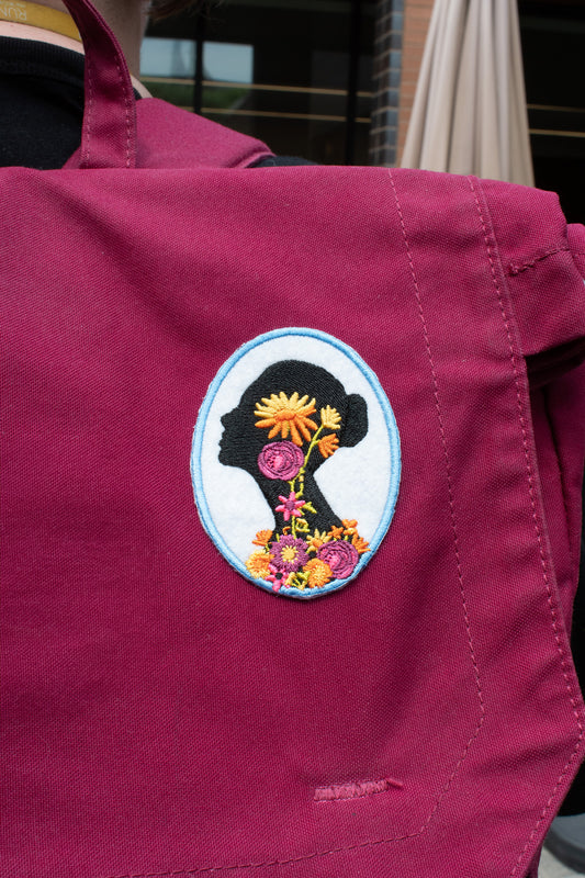 Rung for Women Bun Silhouette Patch